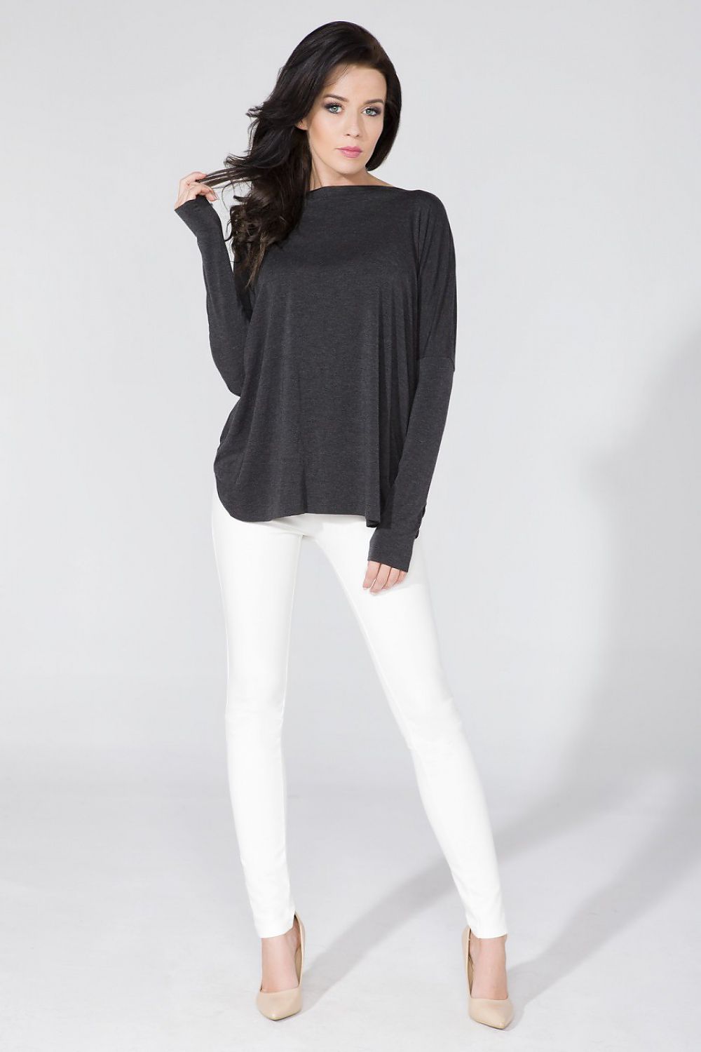   Bluzka Model T139 Dark Grey - Tessita 
