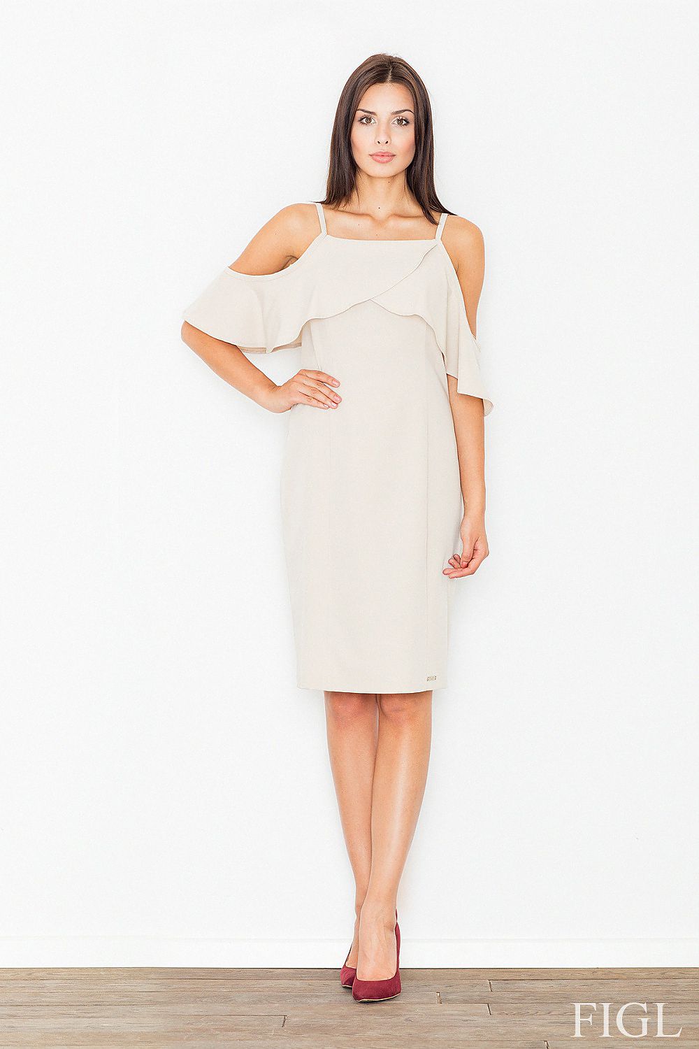  Sukienka Model M478 Beige - Figl 