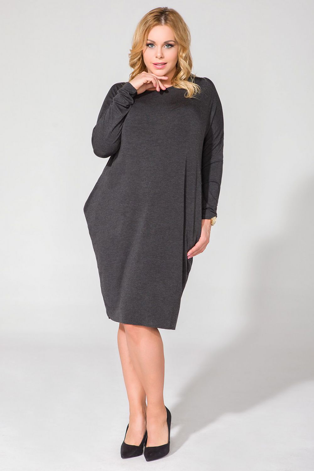  Sukienka Model PS6 Dark Grey - Tessita 