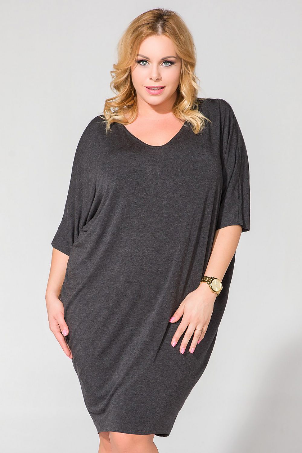  Sukienka Model PS1 Dark Grey - Tessita 