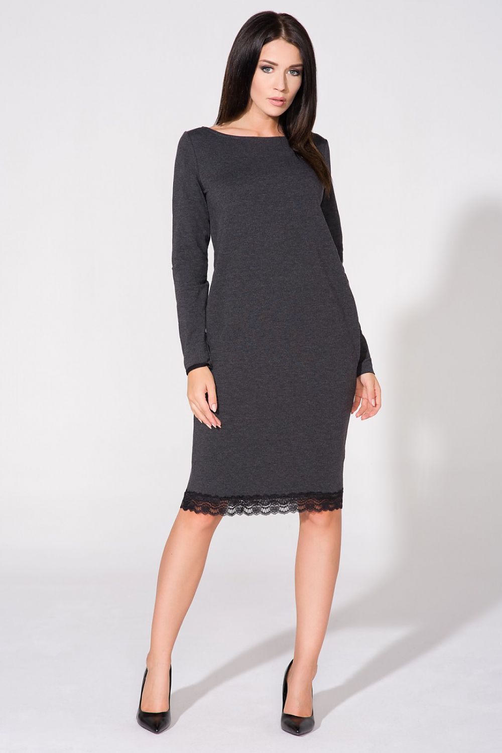  Sukienka Model T145 Dark Grey - Tessita 