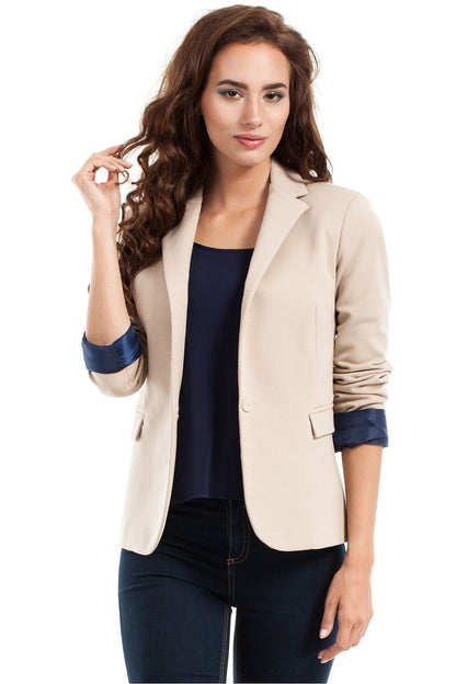   Żakiet Model MOE243 Beige - Moe 