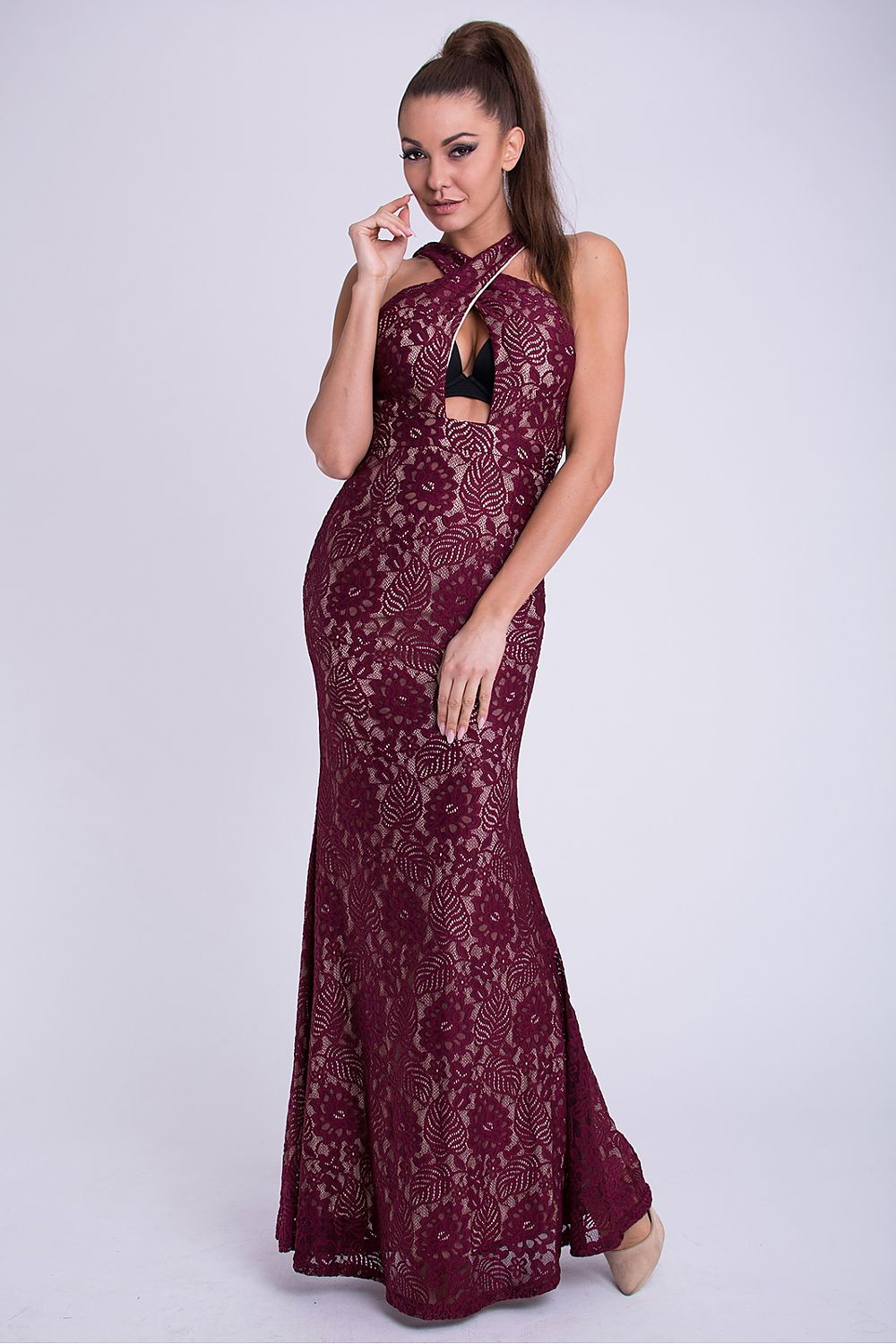  Sukienka Model 17447 Bordo - YourNewStyle 