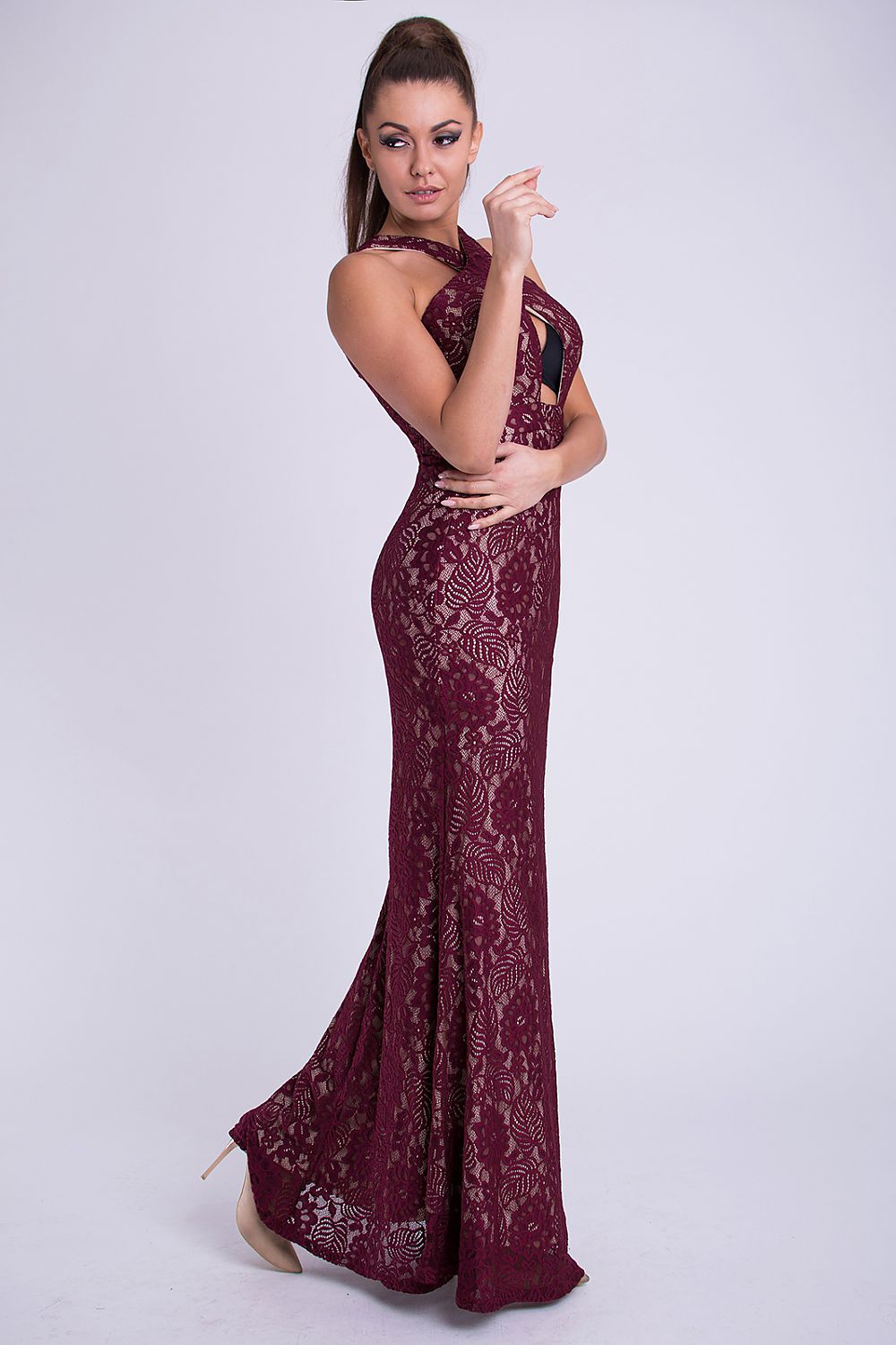  Sukienka Model 17447 Bordo - YourNewStyle 