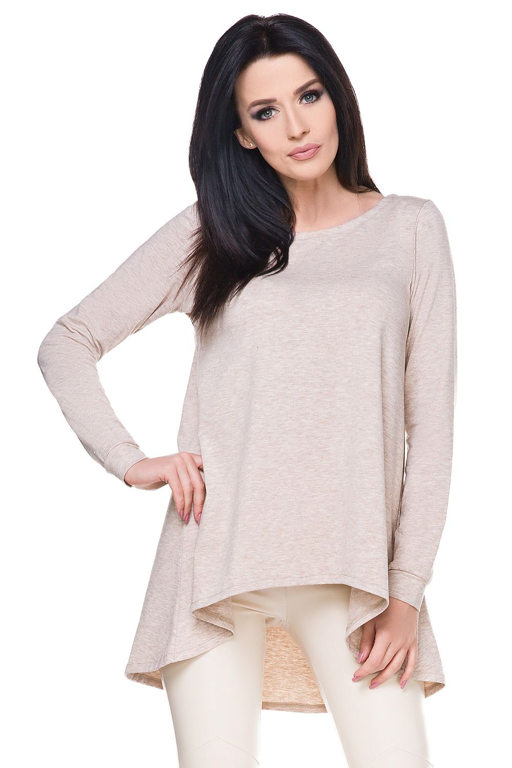   Tunika Model T174 Beige/Gold - Tessita 