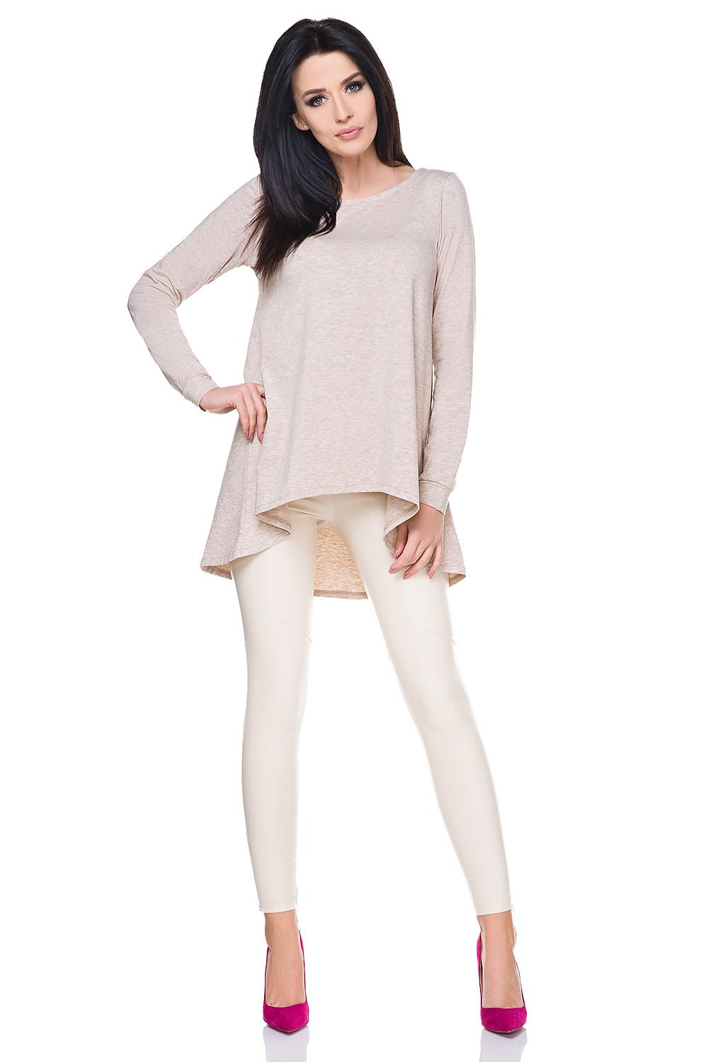   Tunika Model T174 Beige/Gold - Tessita 