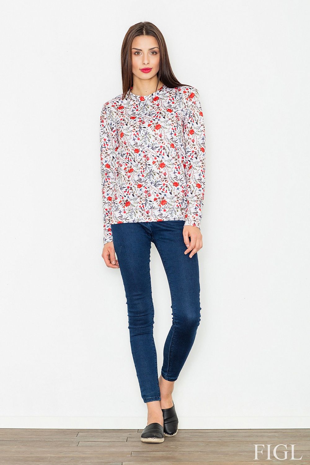   Bluza Damska Model M541 Wzór 57 White - Figl 