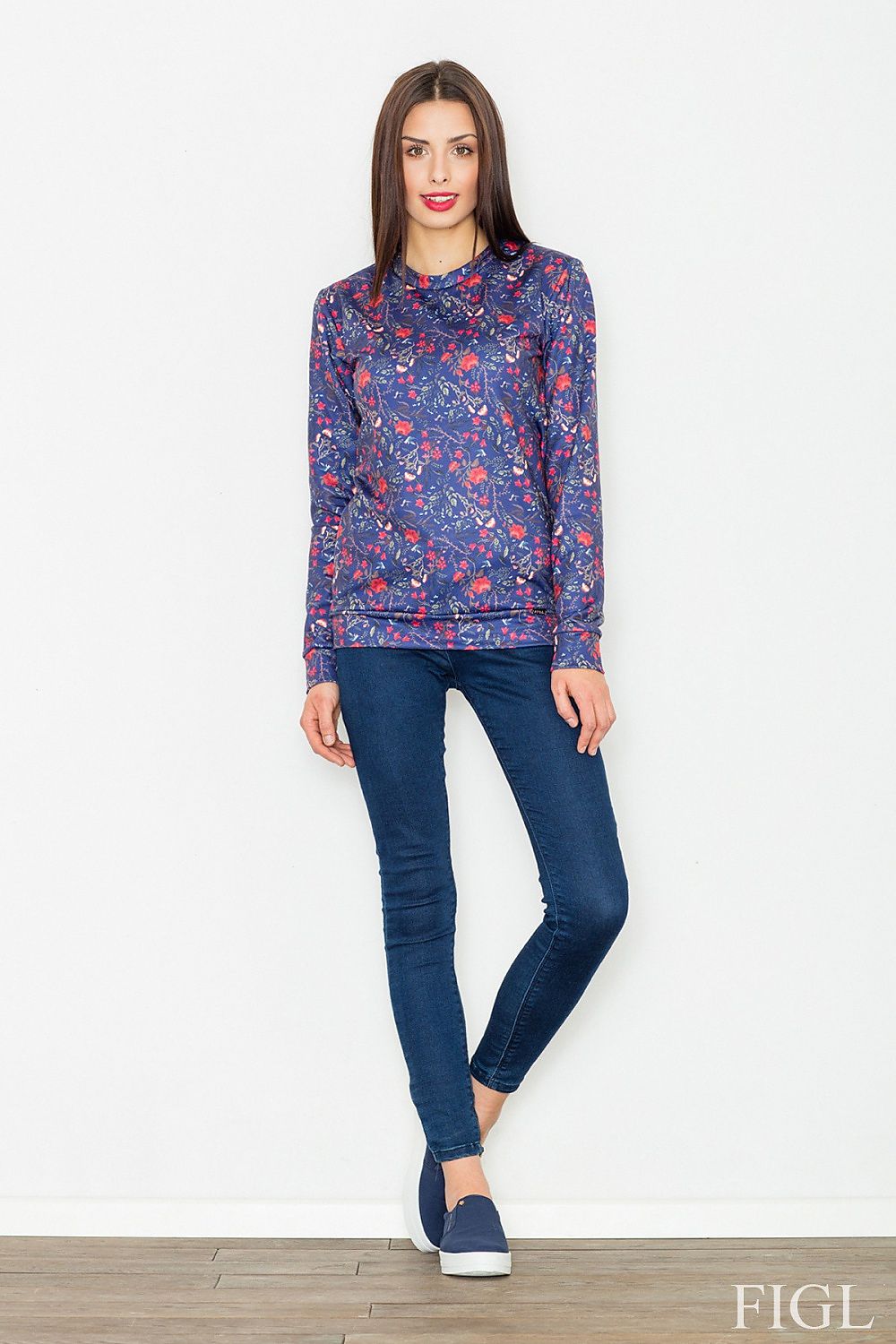   Bluza Damska Model M541 Wzór 58 Blue - Figl 