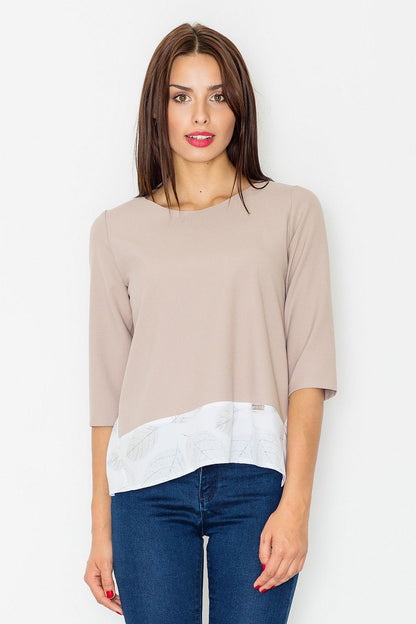  Bluzka Model M525 Beige - Figl 