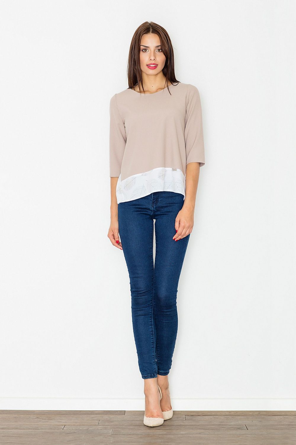   Bluzka Model M525 Beige - Figl 