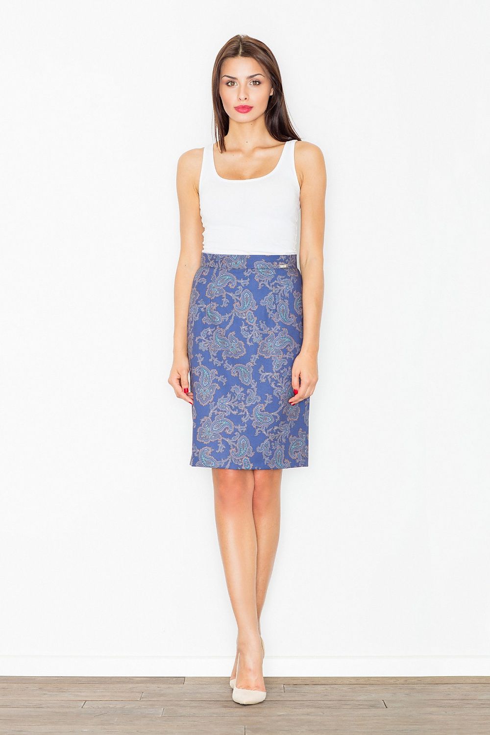  Spódnica Model M516 Wzór 32 Navy - Figl 