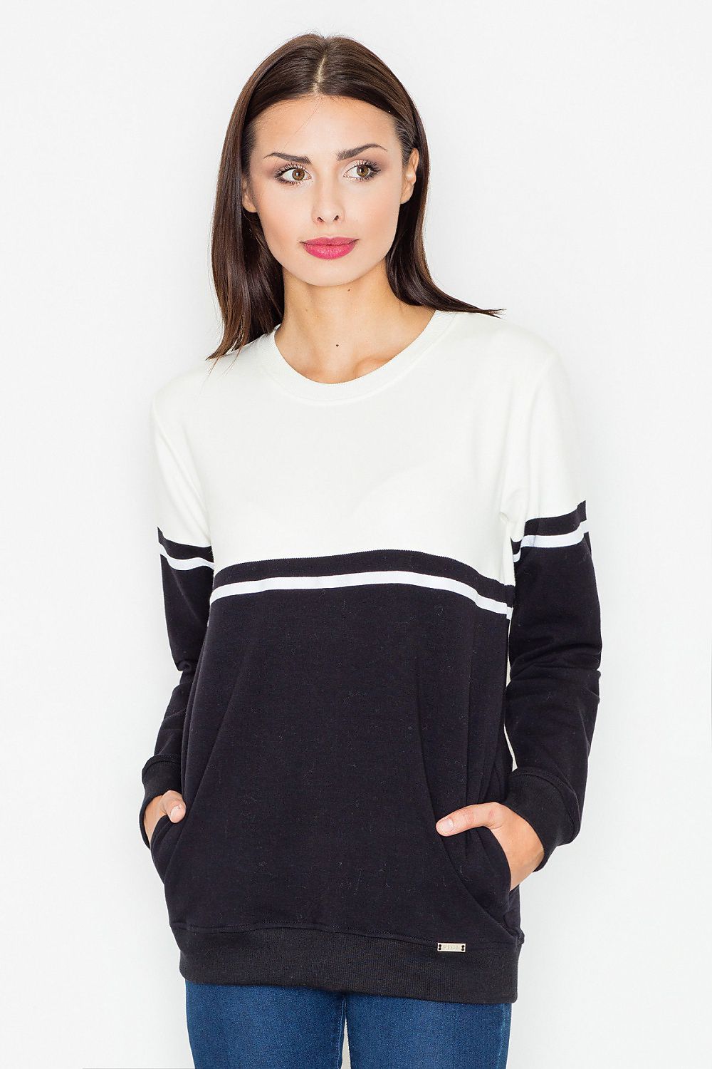  Bluza Damska Model M511 Black/Ecru - Figl 