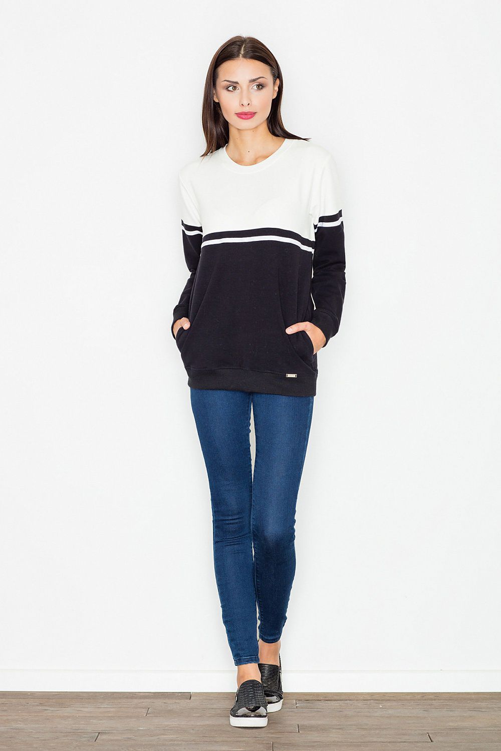   Bluza Damska Model M511 Black/Ecru - Figl 