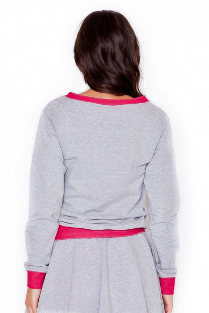   Bluza Damska Model K276 Grey/Pink - Katrus 