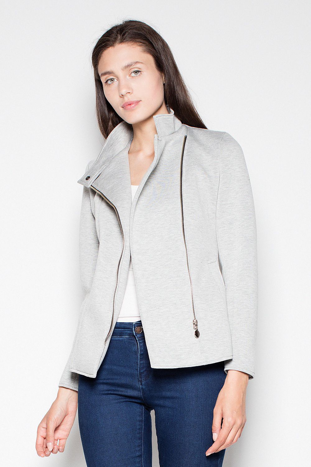   Kurtka Damska Model VT034 Light Grey - Venaton 