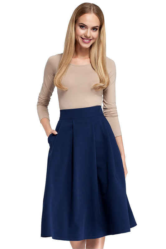  Spódnica Model MOE302 Navy - Moe 