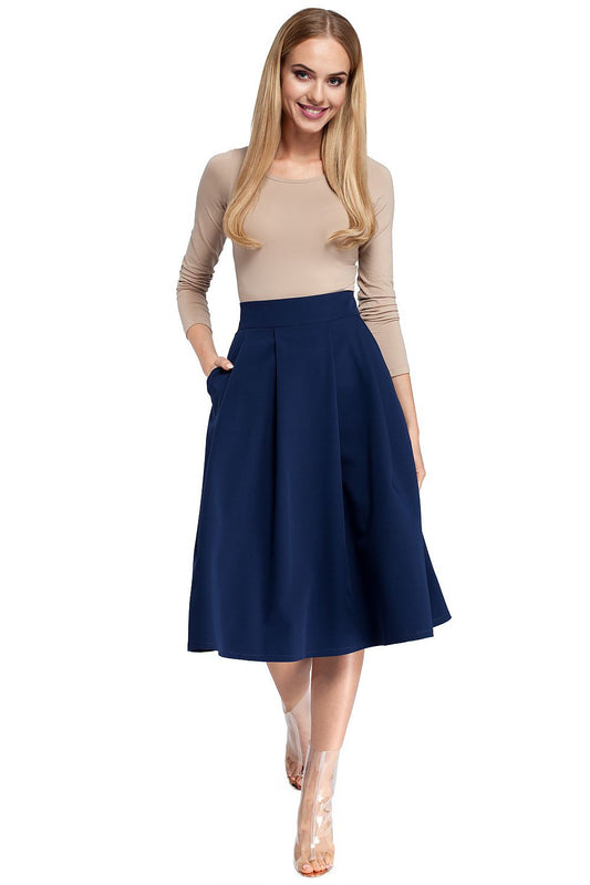  Spódnica Model MOE302 Navy - Moe 