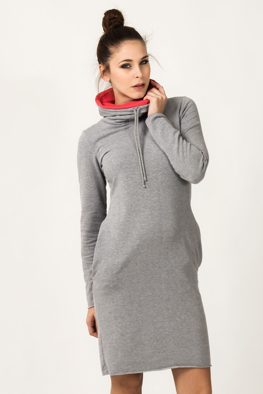  Sukienka model Kaja Light Gray/Coral - Tessita 