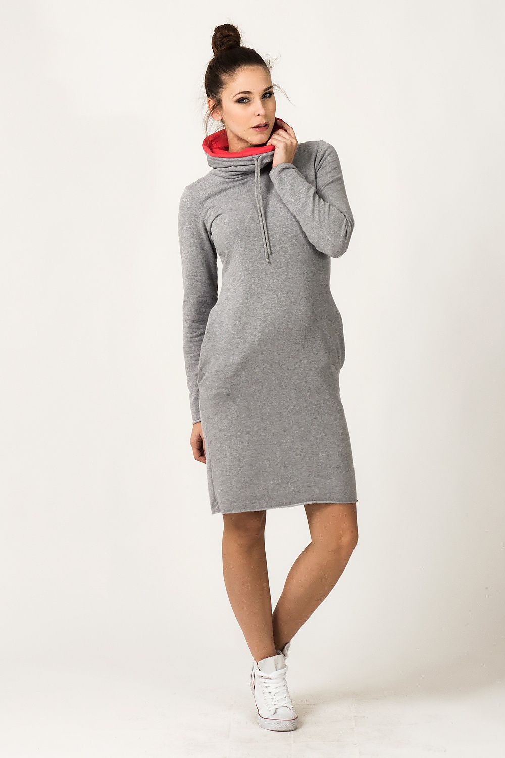  Sukienka model Kaja Light Gray/Coral - Tessita 
