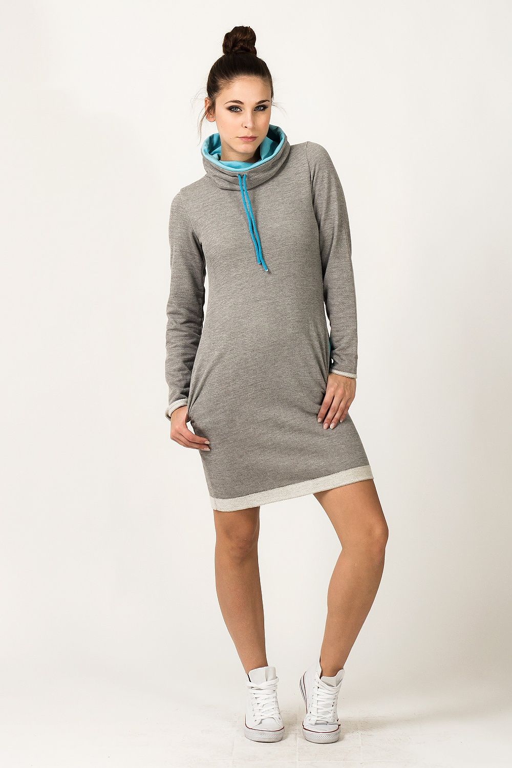  Sukienka model Kaja Light Gray/Blue - Tessita 