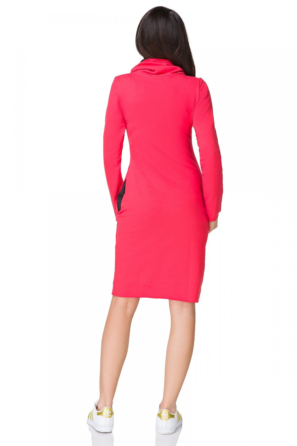  Sukienka model Kaja12 Coral/Dark Gray - Tessita 