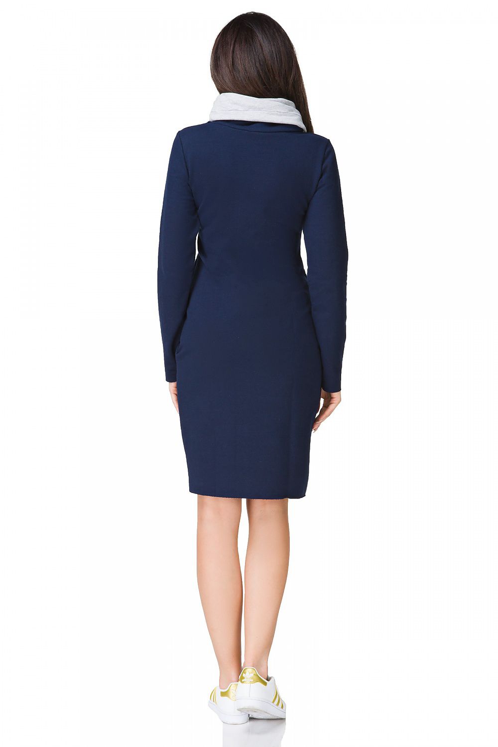  Sukienka model Kaja2 Navy/Light Gray - Tessita 