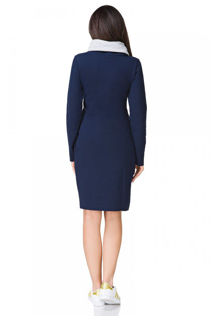  Sukienka model Kaja2 Navy/Light Gray - Tessita 