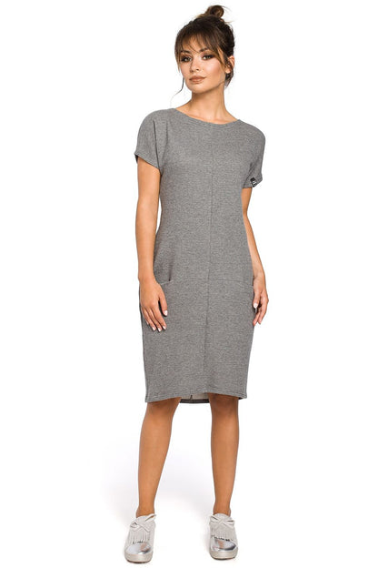  Sukienka Model B050 Grey - BeWear 