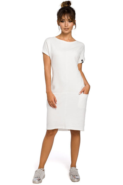  Sukienka Model B050 Ecru - BeWear 
