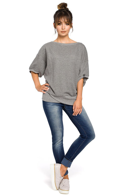   Bluza Damska Model B048 Grey - BeWear 