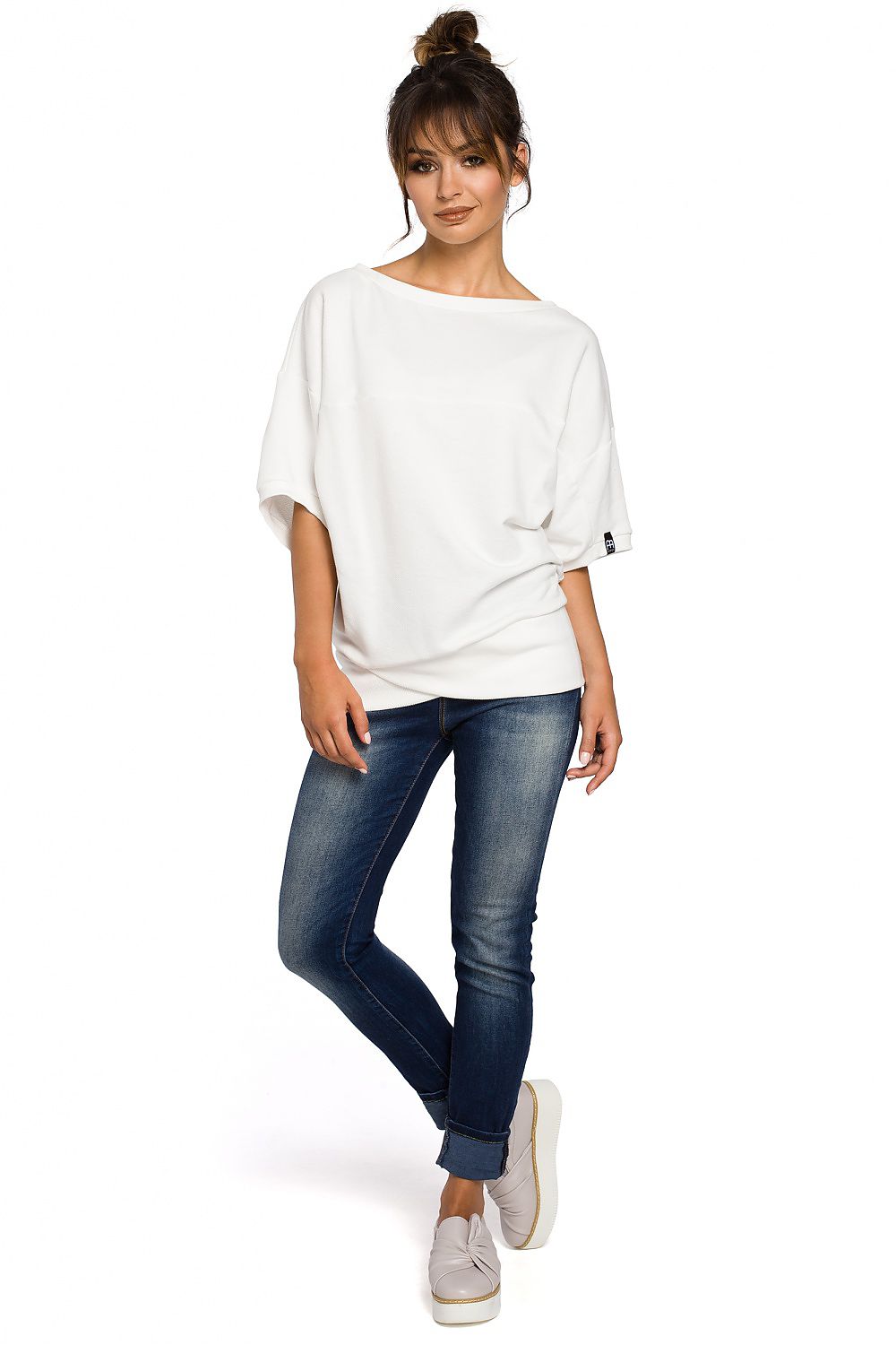   Bluza Damska Model B048 Ecru - BeWear 