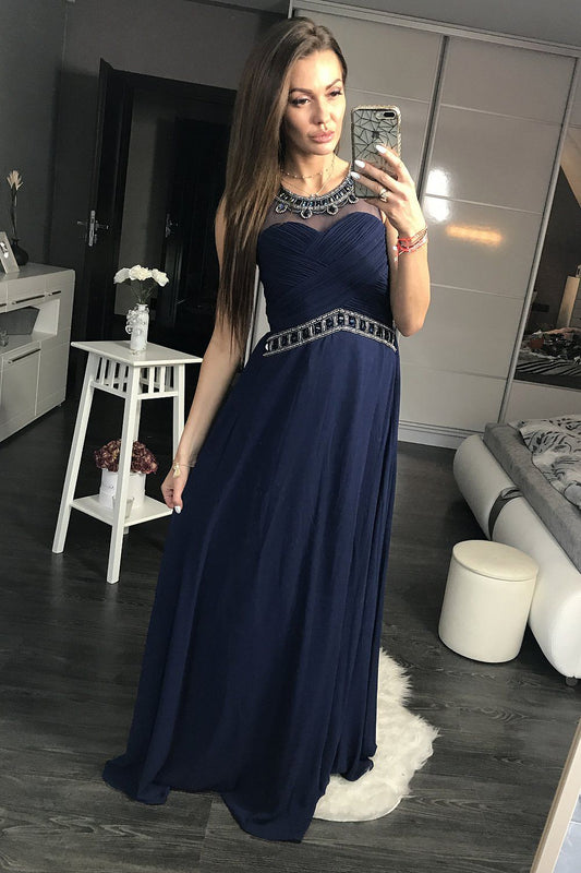  Sukienka Wieczorowa Model 17771 Navy - YourNewStyle 
