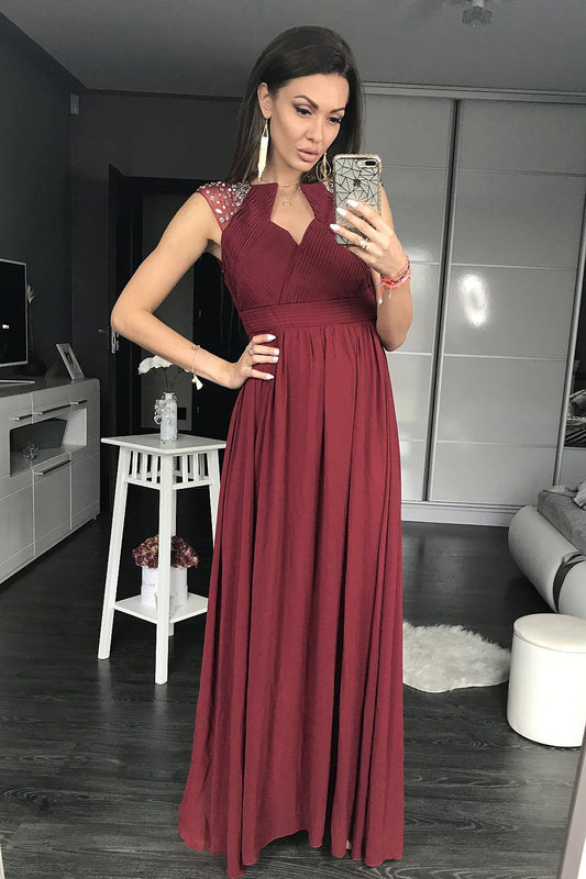  Sukienka Wieczorowa Model 17796 Oberżyna - YourNewStyle 