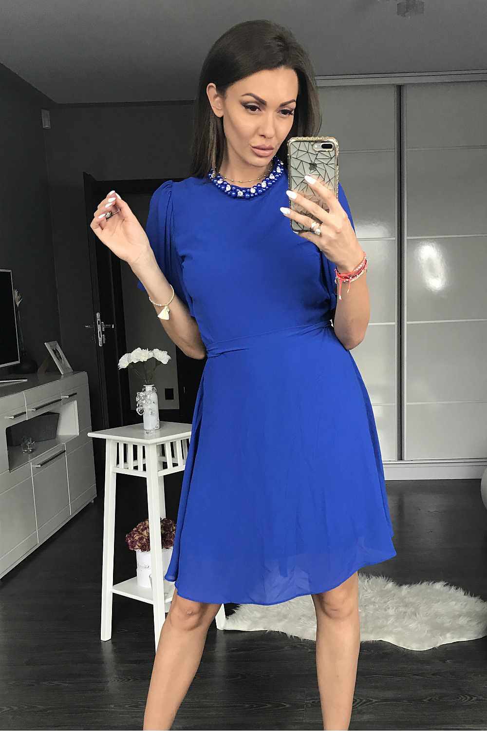  Sukienka Wizytowa Model 17798 Cobalt - YourNewStyle 