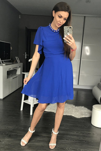  Sukienka Wizytowa Model 17798 Cobalt - YourNewStyle 