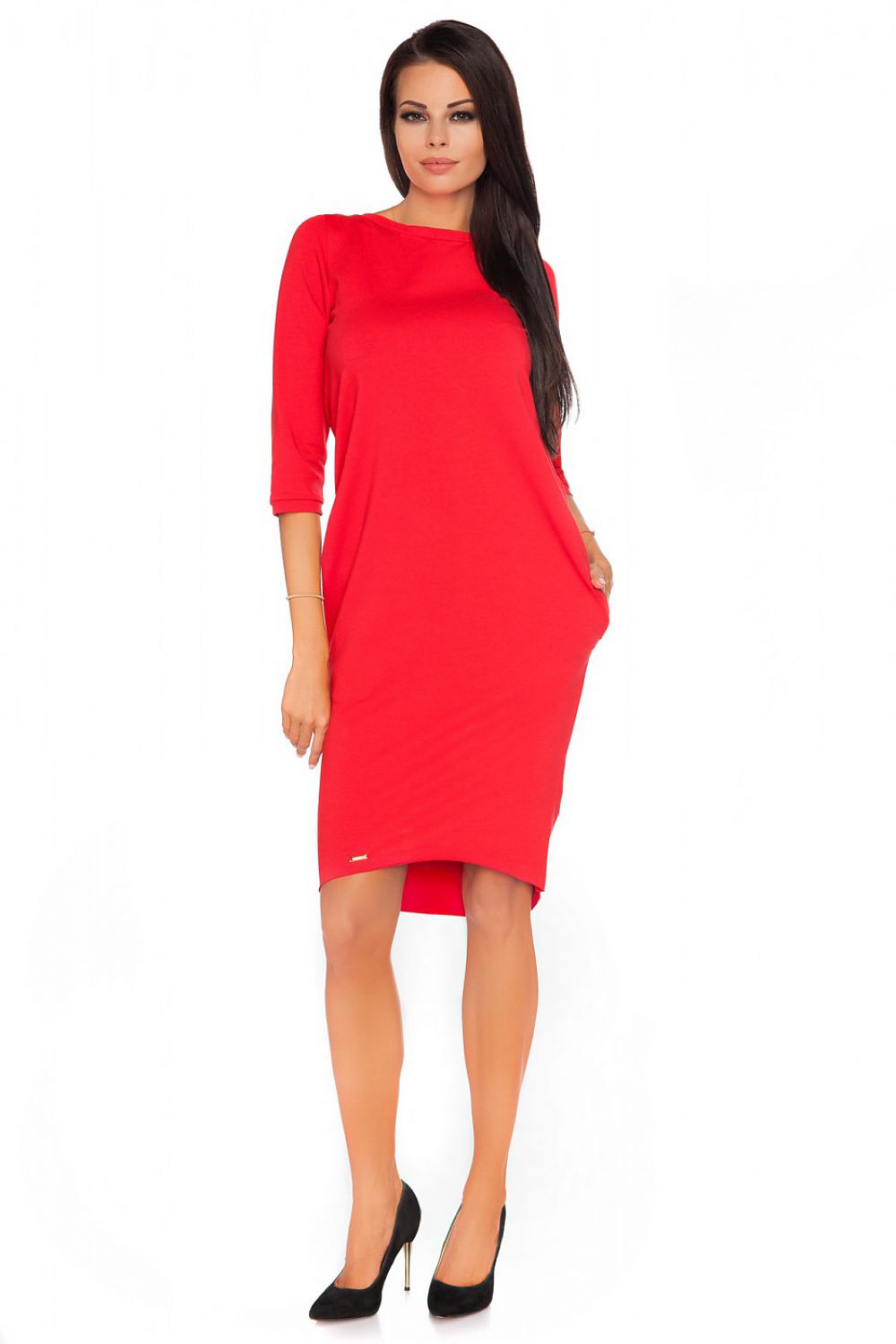  Sukienka Model Halina 6 Red - Tessita 