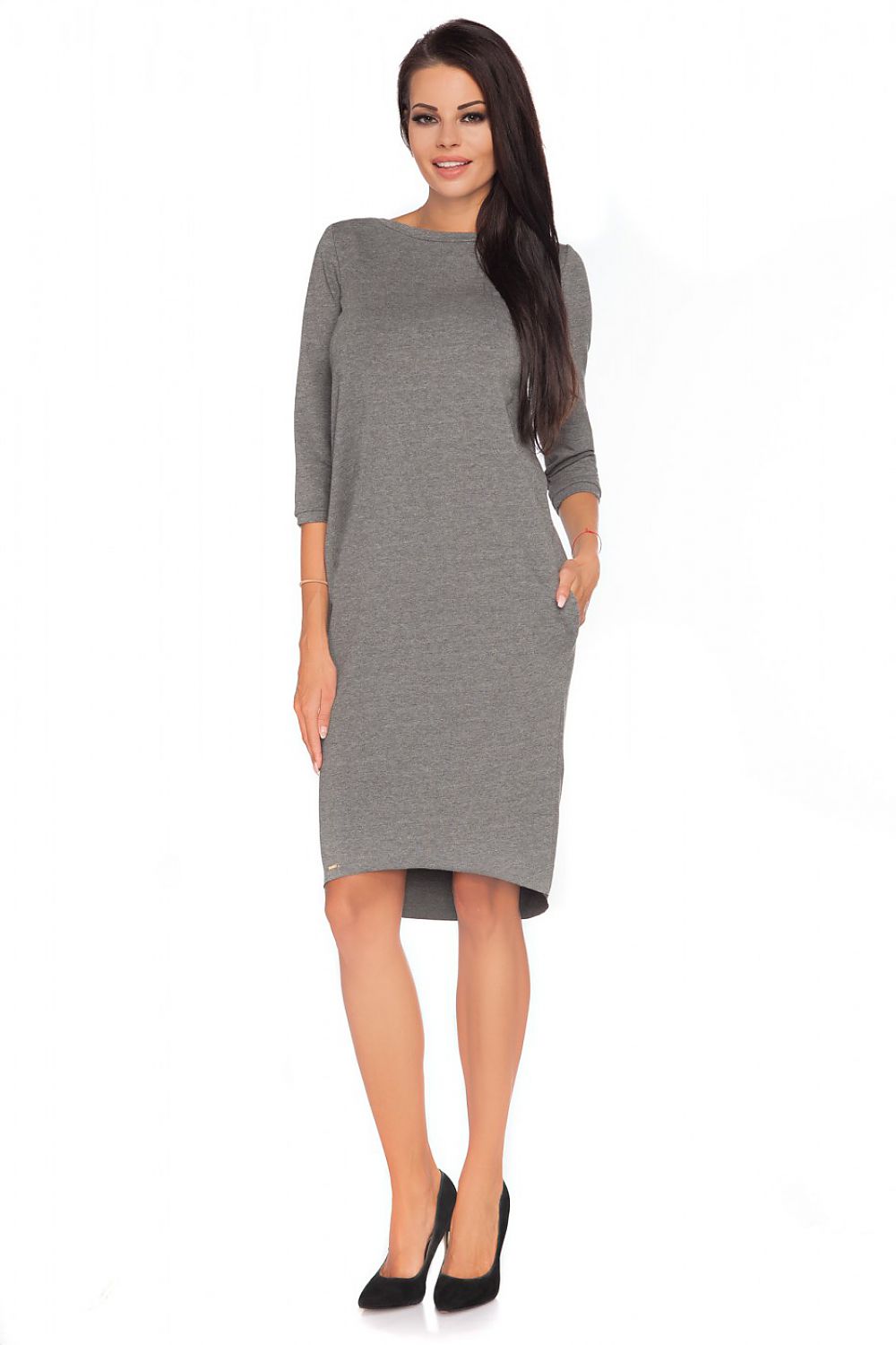  Sukienka Model Halina 4 Grey - Tessita 