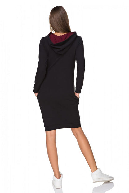 Sukienka Model T214/1 Black/Bordo - Tessita 