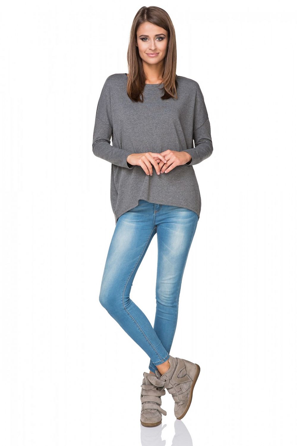   Bluza Damska Model T189/3 Grey - Tessita 
