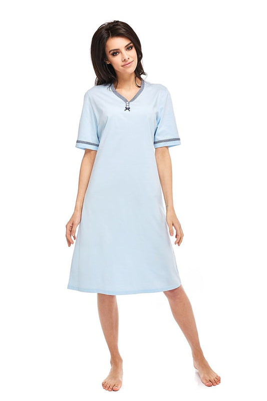  Koszulka nocna Koszula Nocna Model Anna 216 Sky Blue - Betina 