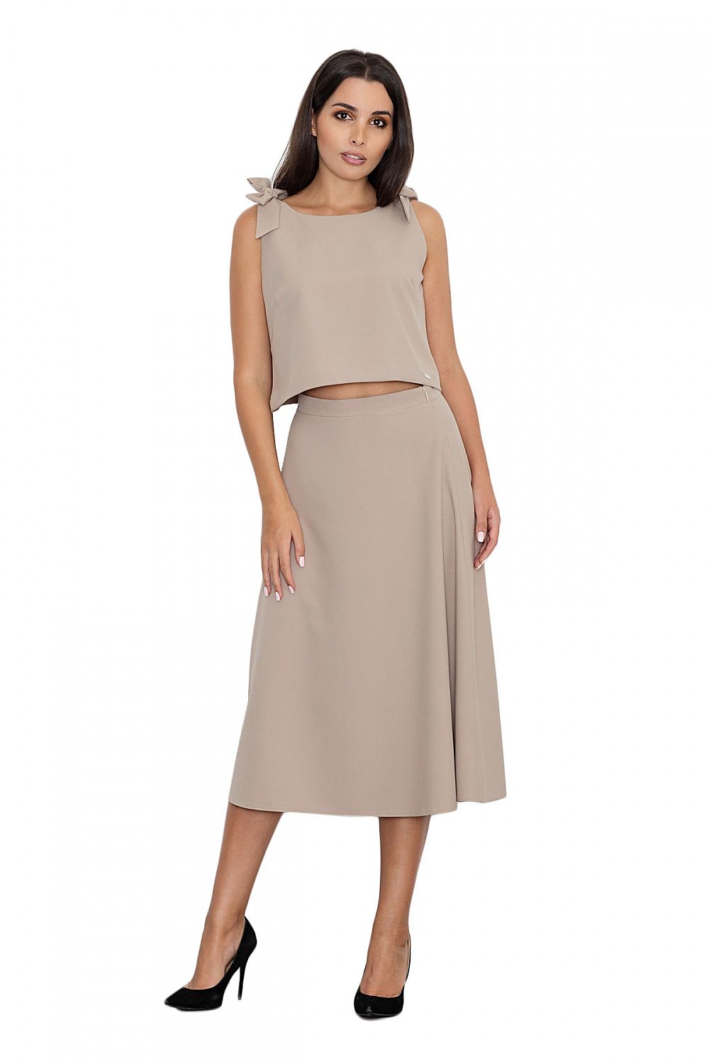  Spódnica Komplet Model M578 Beige - Figl 