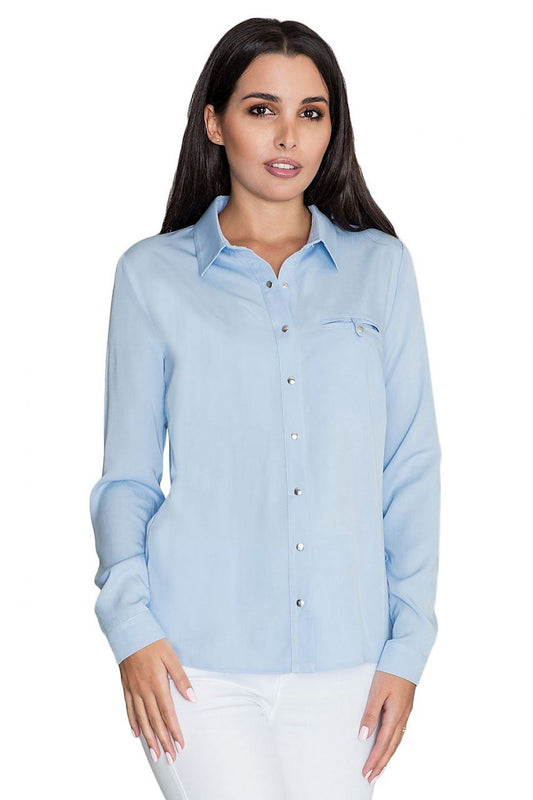   Koszula Damska Model M581 Sky Blue - Figl 