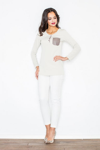   Bluzka Model M156 Beige - Figl 