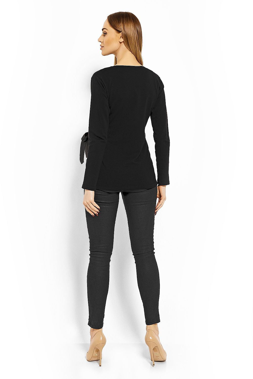  Bluzka Ciążowa Model 1626C Black - PeeKaBoo 