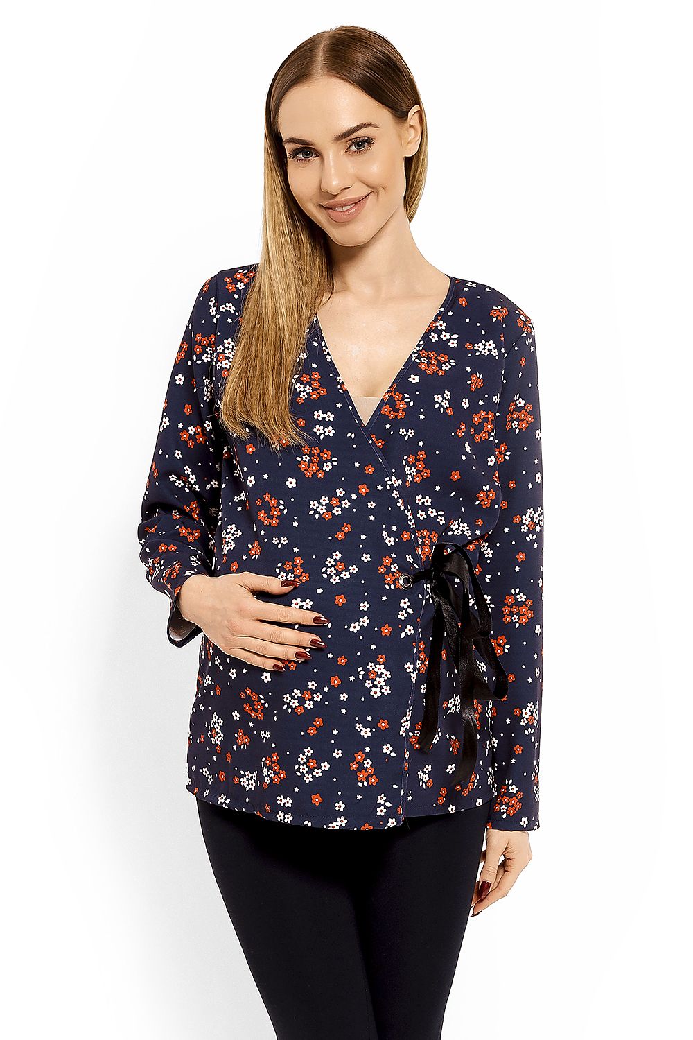   Bluzka Ciążowa Model 1626DC Flowers - PeeKaBoo 