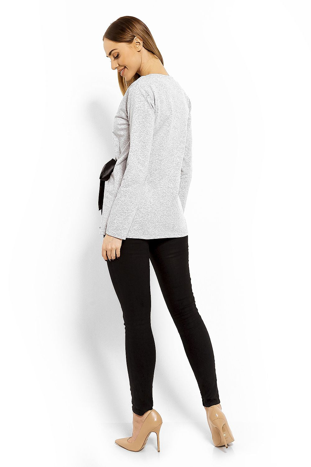   Bluzka Model 1626 Light Grey - PeeKaBoo 