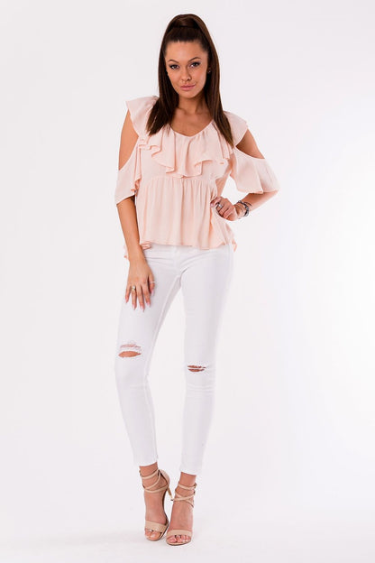   Bluzka Model 17999 Powder Pink - YourNewStyle 