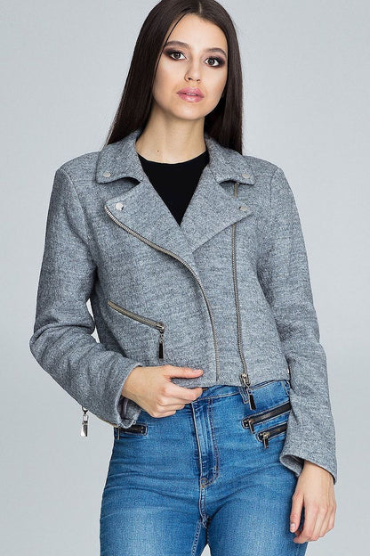   Kurtka Damska Model M607 Grey - Figl 
