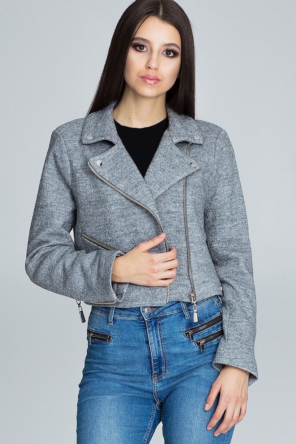   Kurtka Damska Model M607 Grey - Figl 