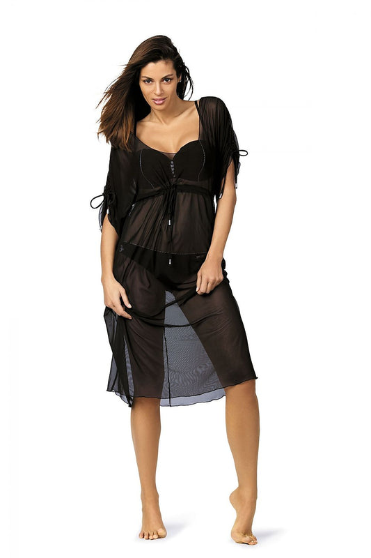  Sukienka Plażow Tunika Model Dora Nero M-443 Black - Marko 